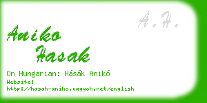 aniko hasak business card